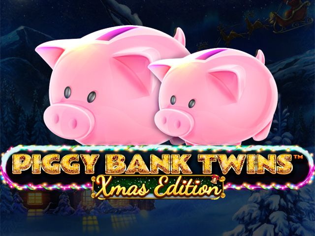 Piggy Bank Twins Xmas